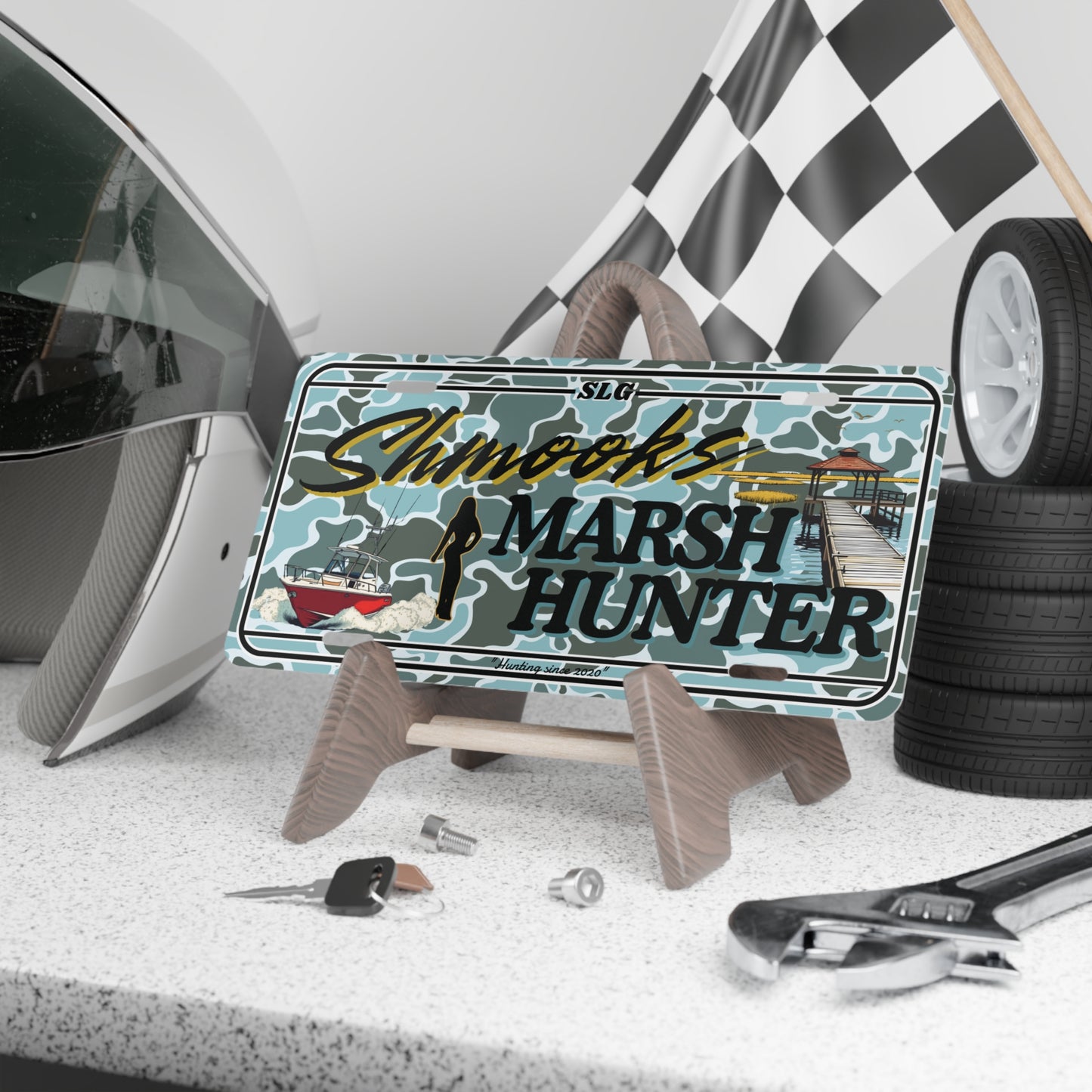 Shmooks "Marsh Hunter" Vanity Plate