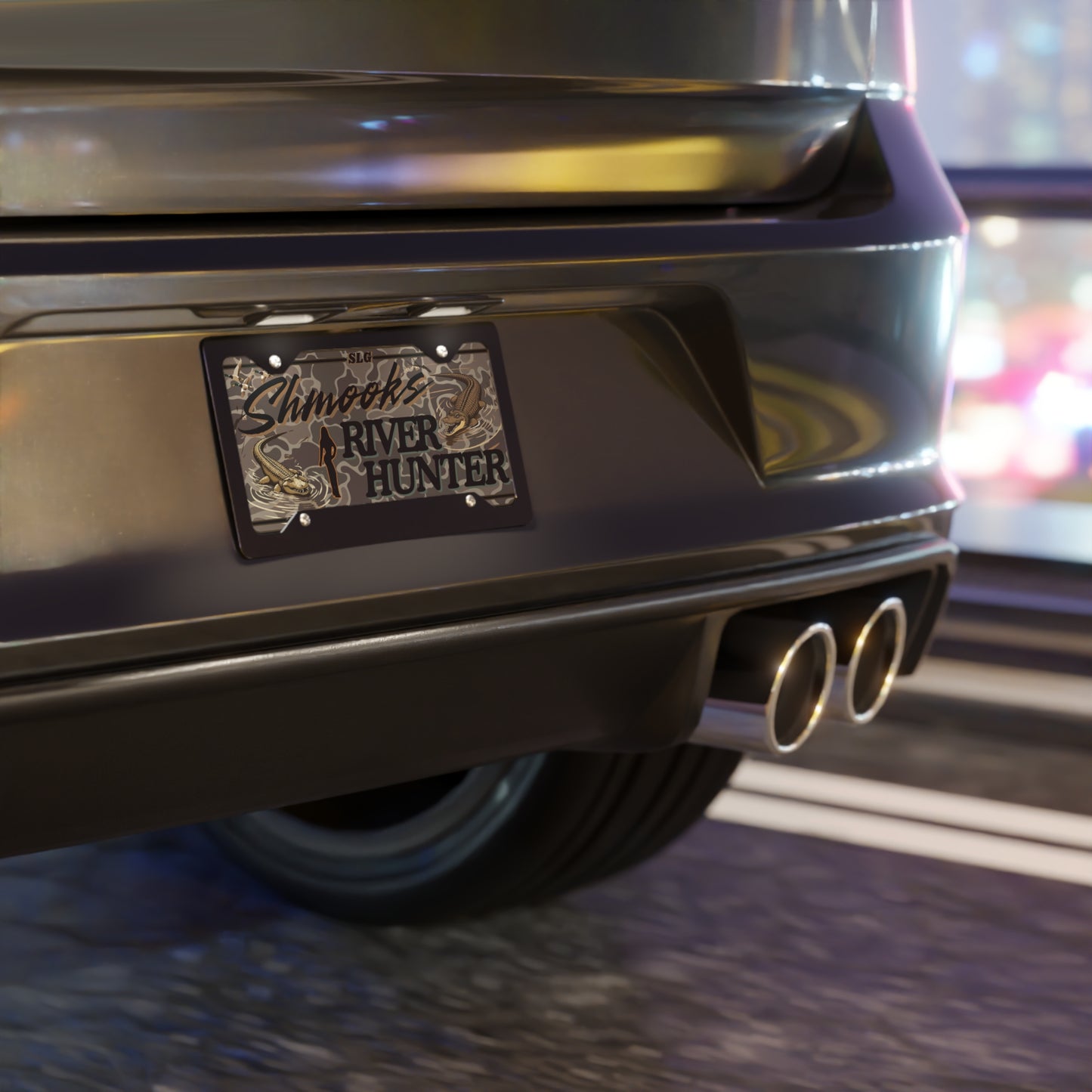 Shmooks "River Hunter" Vanity Plate